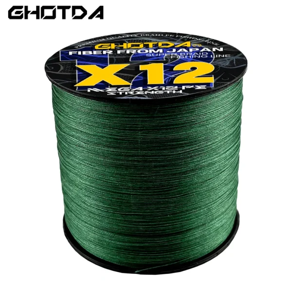 GHOTDA X4 X8 X12 Strands Fishing Line Multifilament Smooth 500M 300M 100% PE Carp Braided Wire Cord Sea Lake Accessories Tool - Image 2