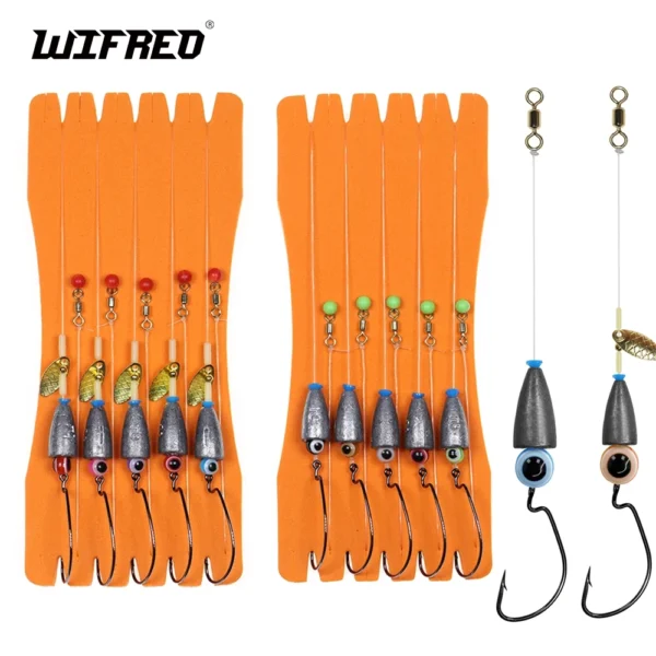 5pcs/lot Texas Rig Set For Bass Fishing Carolina rig Kit Fishing Tackle Fishhooks Carp Fishing Hair Rigs Ready Made boilie Bait