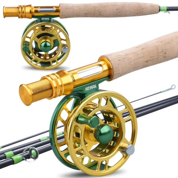 Sougayilang Fly Fishing Rod and Reel Full Kit 5sections Carbon Fly Fishing Rod and 5/6 Reel Perch Fly Fishing Suitable for Pesca - Image 2