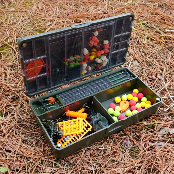 Hirisi Carp Fishing Organizer Box Portable Fishing Tackle Storage Organizer Magnetic Compartments Fishing Gear Accessories - Image 5