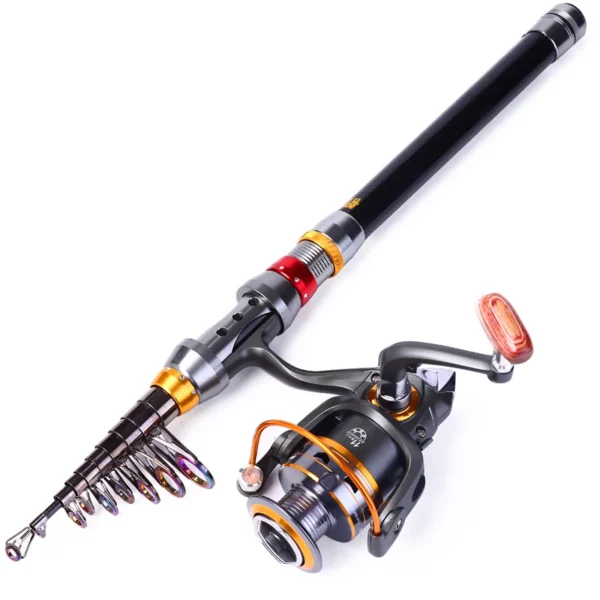 Sougayilang 1.8-3.6m Telescopic Fishing Rod and 11BB Fishing Reel Wheel Portable Travel Fishing Rod Spinning Fishing Rod Combo - Image 2