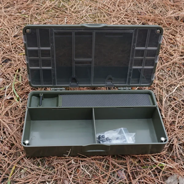 Hirisi Carp Fishing Organizer Box Portable Fishing Tackle Storage Organizer Magnetic Compartments Fishing Gear Accessories - Image 6