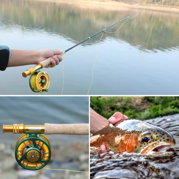 Sougayilang Fly Fishing Rod and Reel Full Kit 5sections Carbon Fly Fishing Rod and 5/6 Reel Perch Fly Fishing Suitable for Pesca - Image 6