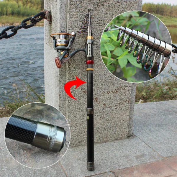 Sougayilang 1.8-3.6m Telescopic Fishing Rod and 11BB Fishing Reel Wheel Portable Travel Fishing Rod Spinning Fishing Rod Combo - Image 5